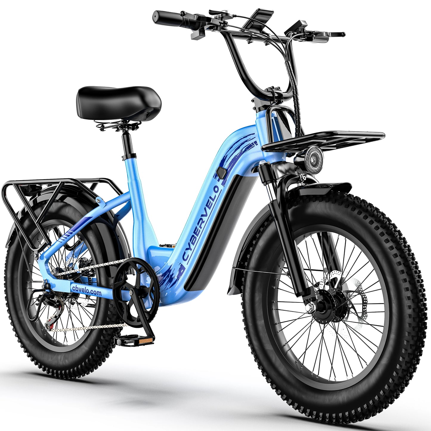 CYBERVELO EK12 Step-Thru Electric Bike 48V 20Ah Battery