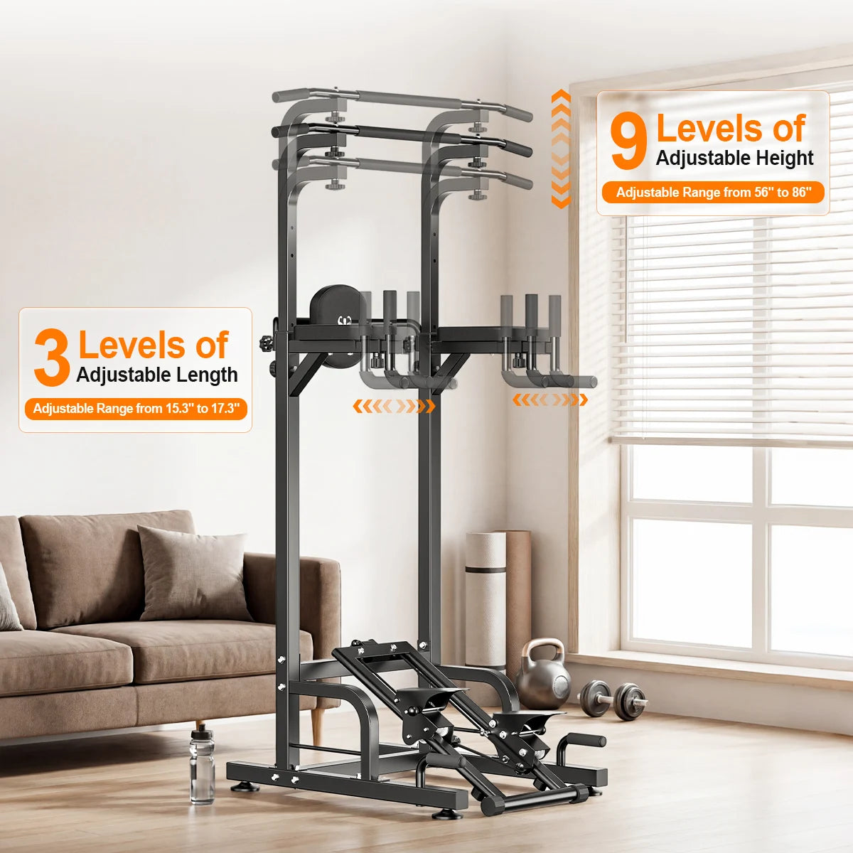 Multifunctional Power Tower Pull Up Dip Station 450LBS by S And B Enterprise
