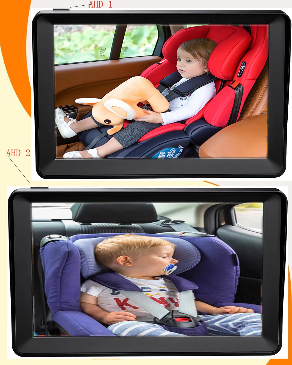 Dual Lens Car Rear View Monitor Featuring Wide Angle Night Vision