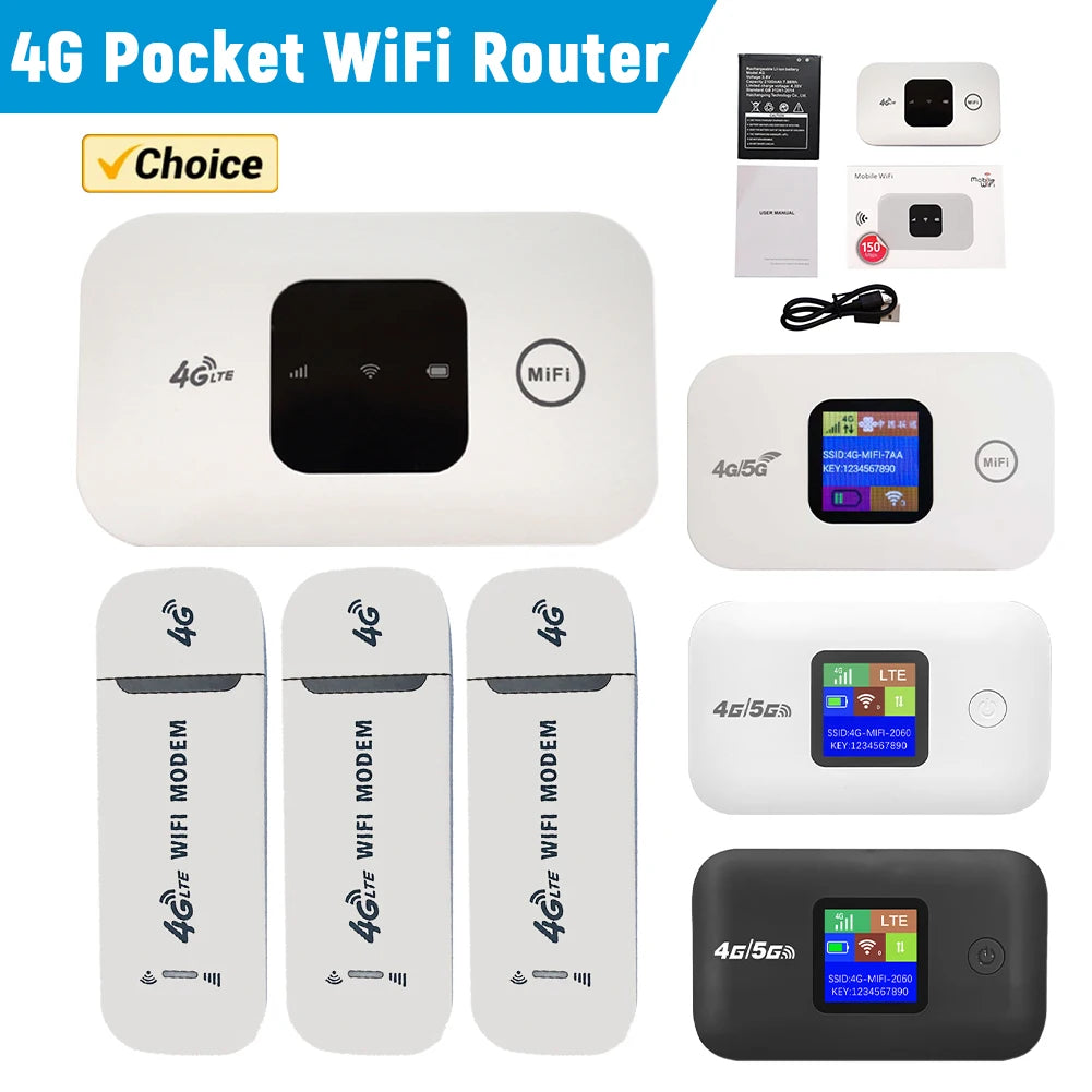 4G Pocket WiFi Router Portable Mobile Hotspot