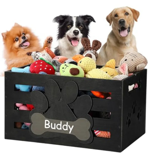 Yao Hui Huang Wooden Dog Toy Basket With Handles Storage