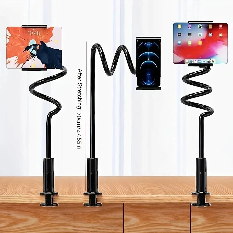 Lazy Bedside Desktop Live Foldable 70cm Mobile Phone Tablet Clip Stand Headrest Holder for IPad Samsung Tabs Xiaomi ASUS by S And B Enterprise