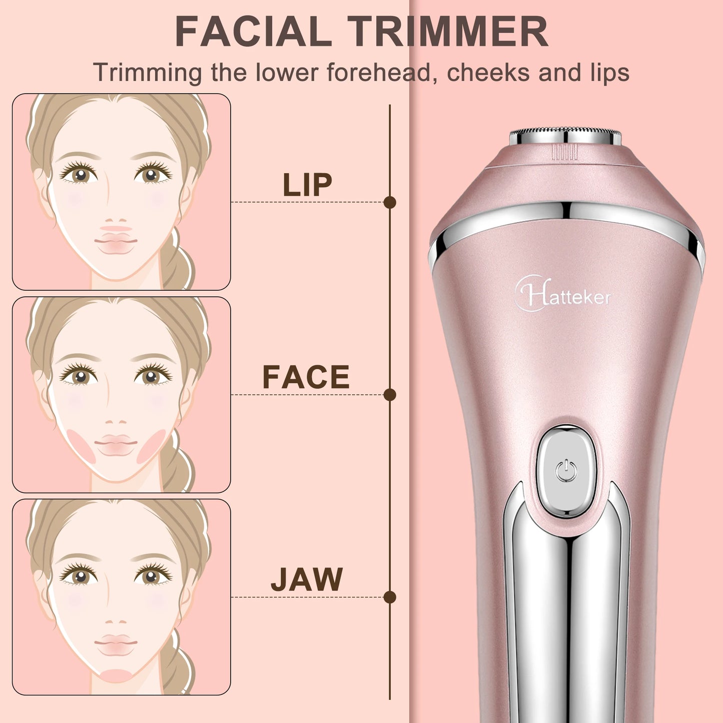 Surker 3-In-1 Hair Remover Epilator LED Rechargeable Battery