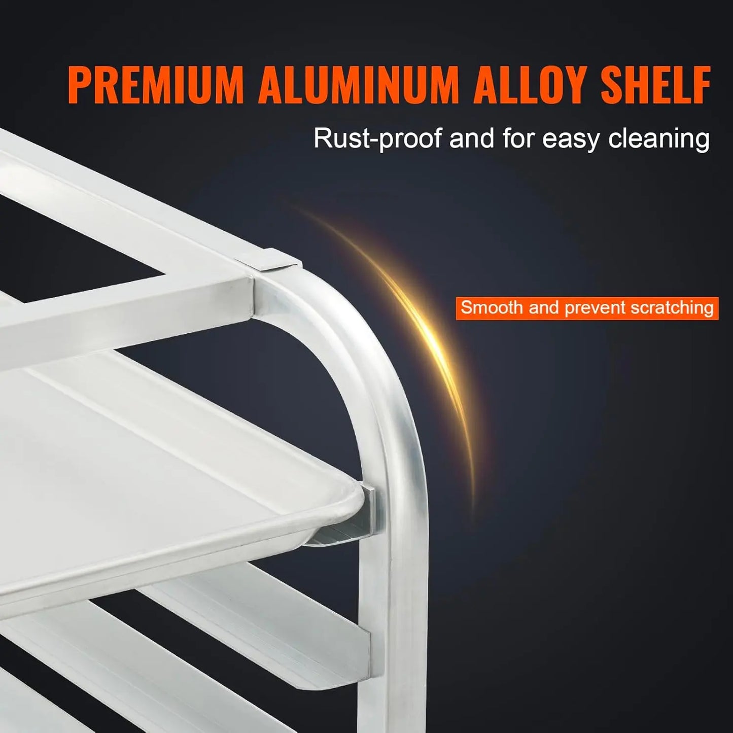 20-Tier Bun Pan Rack For Bakery With Brake Wheels And Aluminum Trolley