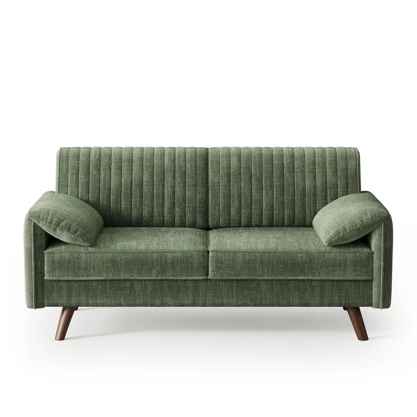 Chenille Loveseat Sofa For Small Spaces Deep Seat Comfort
