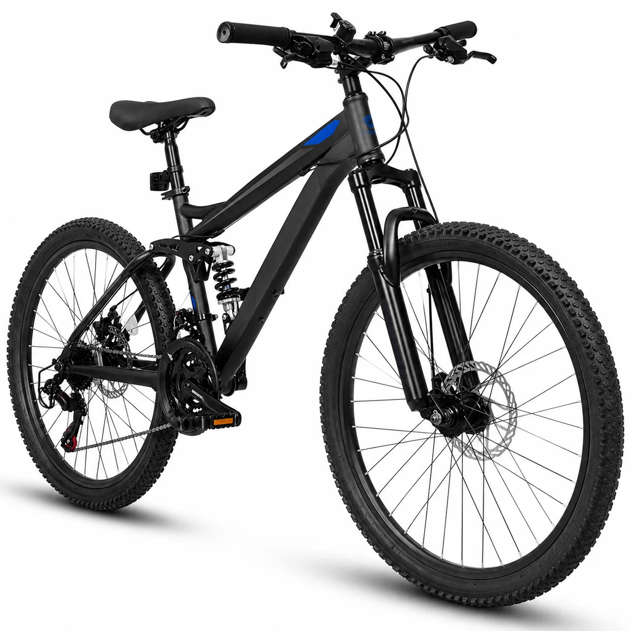 Unisex Full Suspension Mountain Bike 21-Speed With Disc Brakes