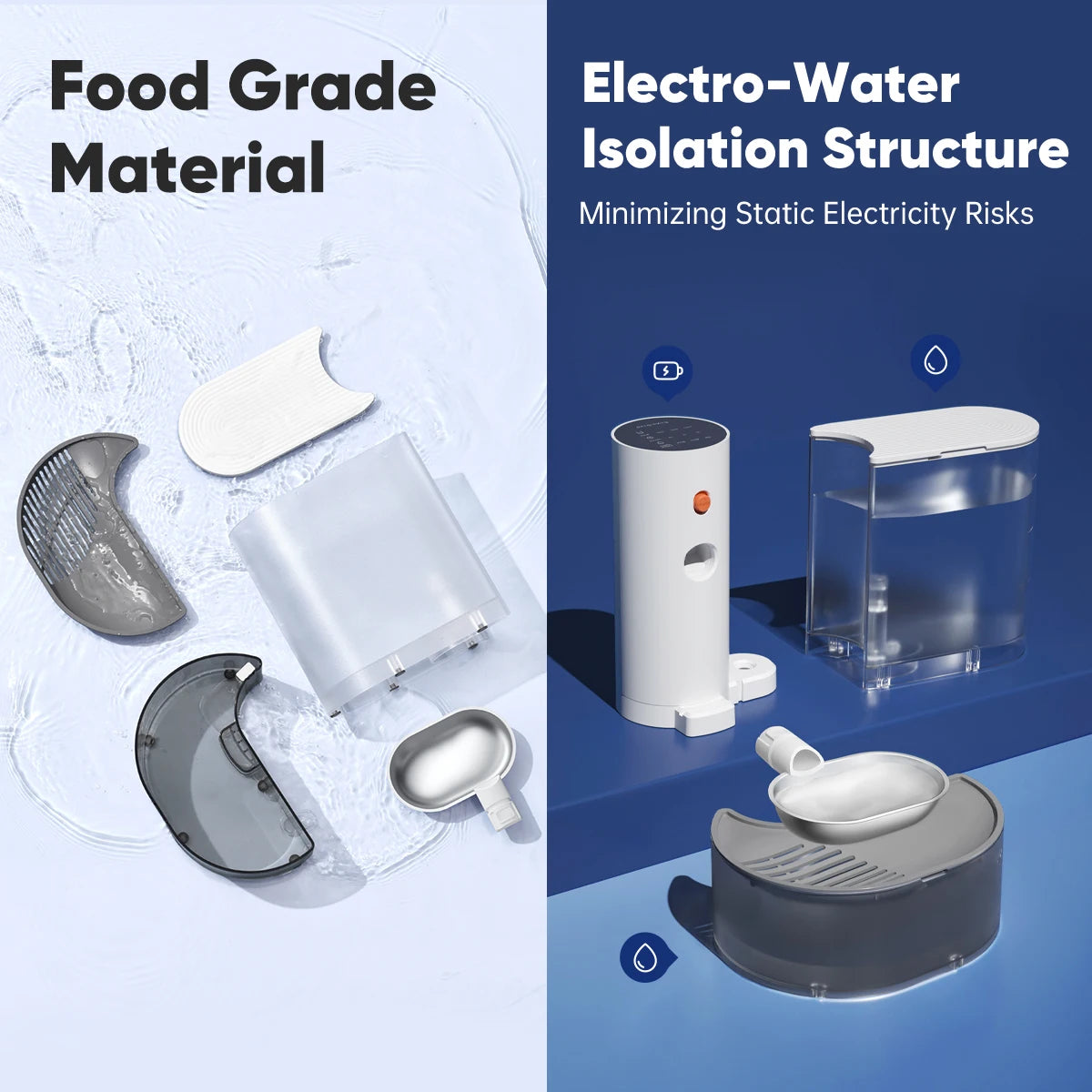 New Stainless Steel Bowl Pet Intelligent Pouring Water Dispenser Automatically Purifies The Wireless Drinking Bowl For Cats by S And B Enterprise