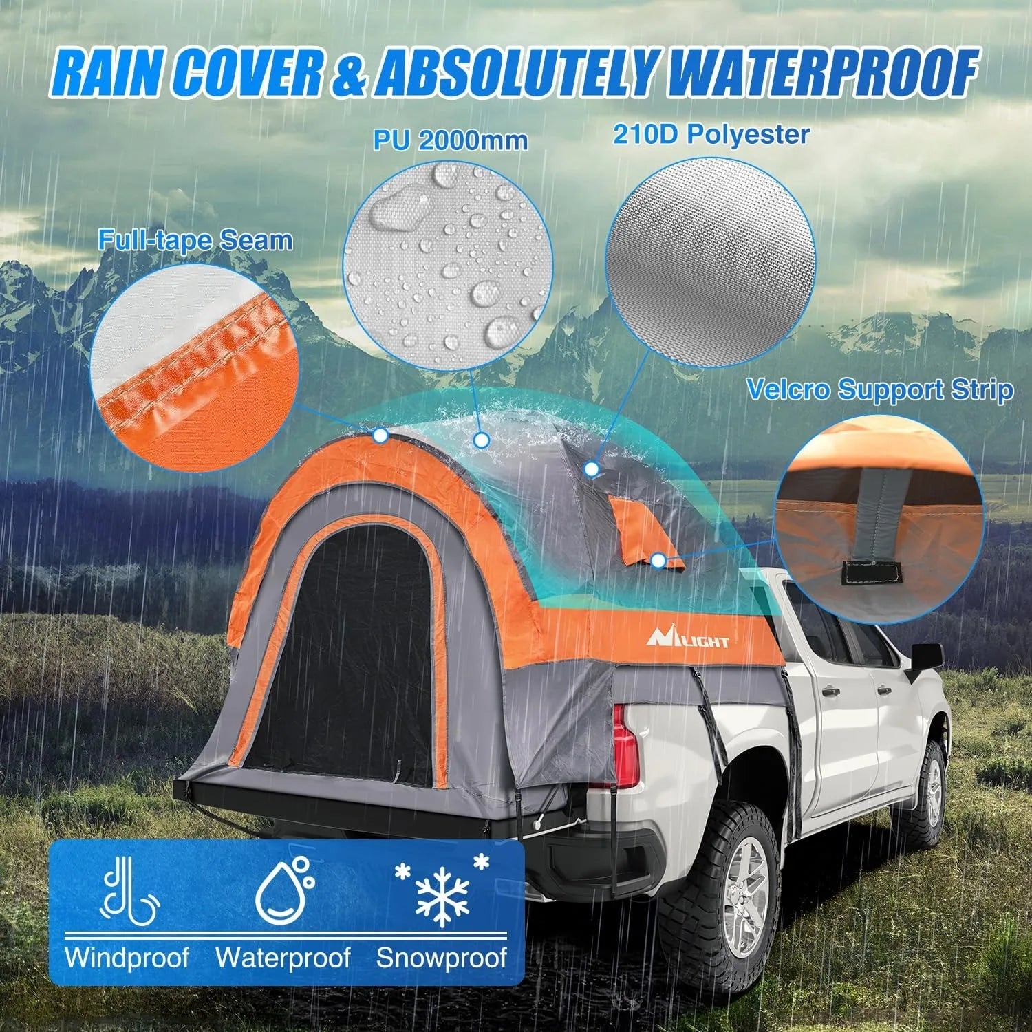 Two Person Truck Bed Tent Waterproof Outdoor Camping by S And B Enterprise