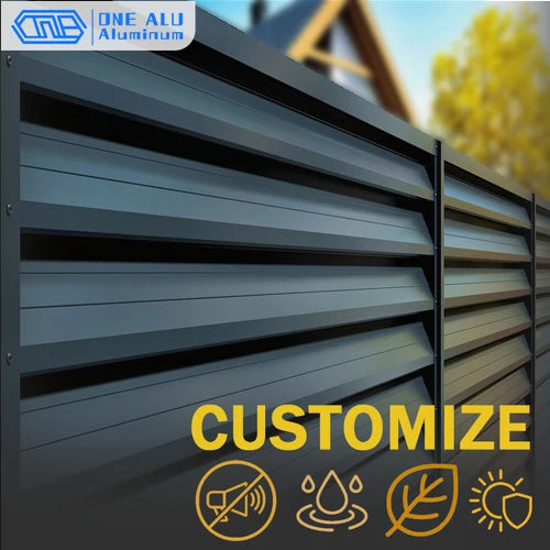 Outdoor Aluminum Louver Fence Panels Modern Privacy Security Fence by S And B Enterprise