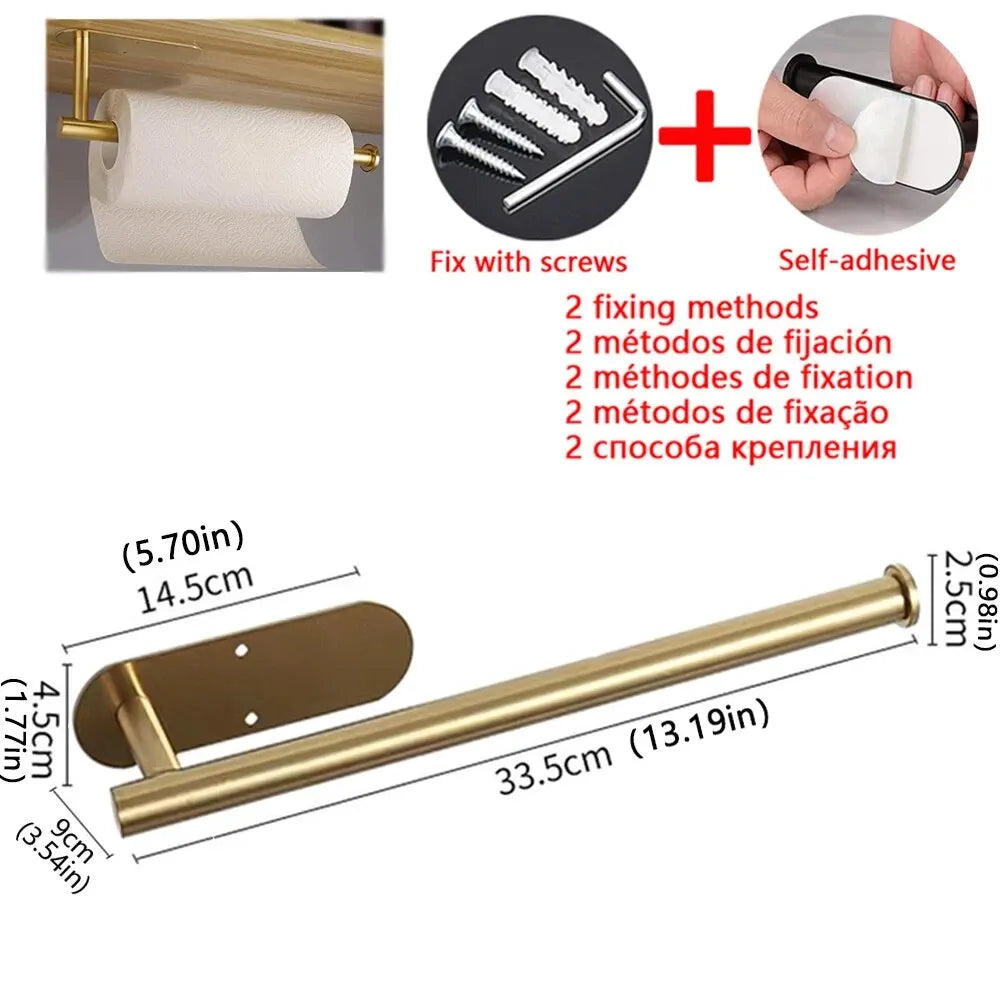 Kitchen Paper Towel Holder Adhesive Dispenser For Cabinet Napkin Rack by S And B Enterprise
