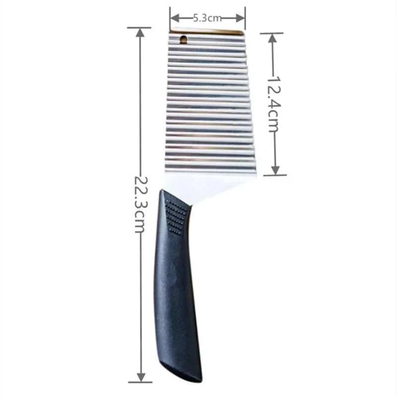 Stainless Steel Potato Chip Slicer And Wavy Crinkle Cutter French Fry Maker by S And B Enterprise