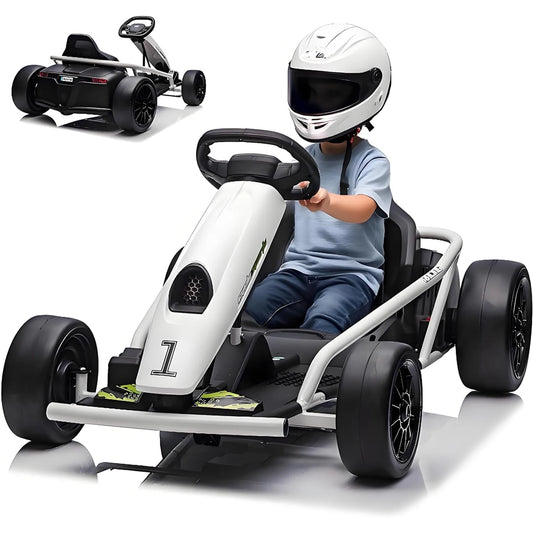 HiMISSE Premium Ride On Go Kart 24V Dual 300W Motors