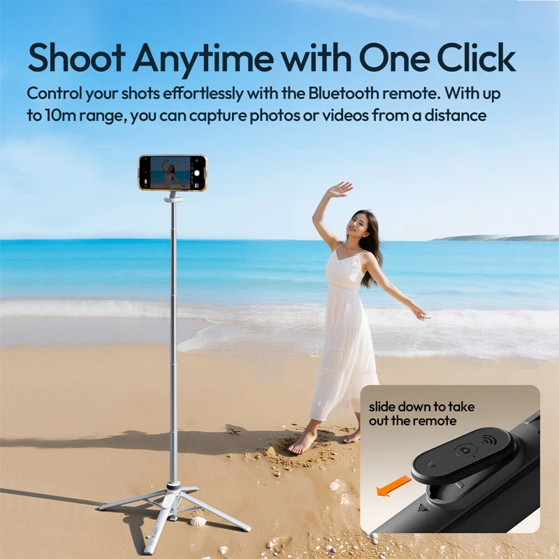 Ulanzi MT85 Automatic Phone Tripod Magsafe Dual-Side Magnet with 10m Wireless Control for Selfie Stick Livestreaming Vlog Shots by S And B Enterprise