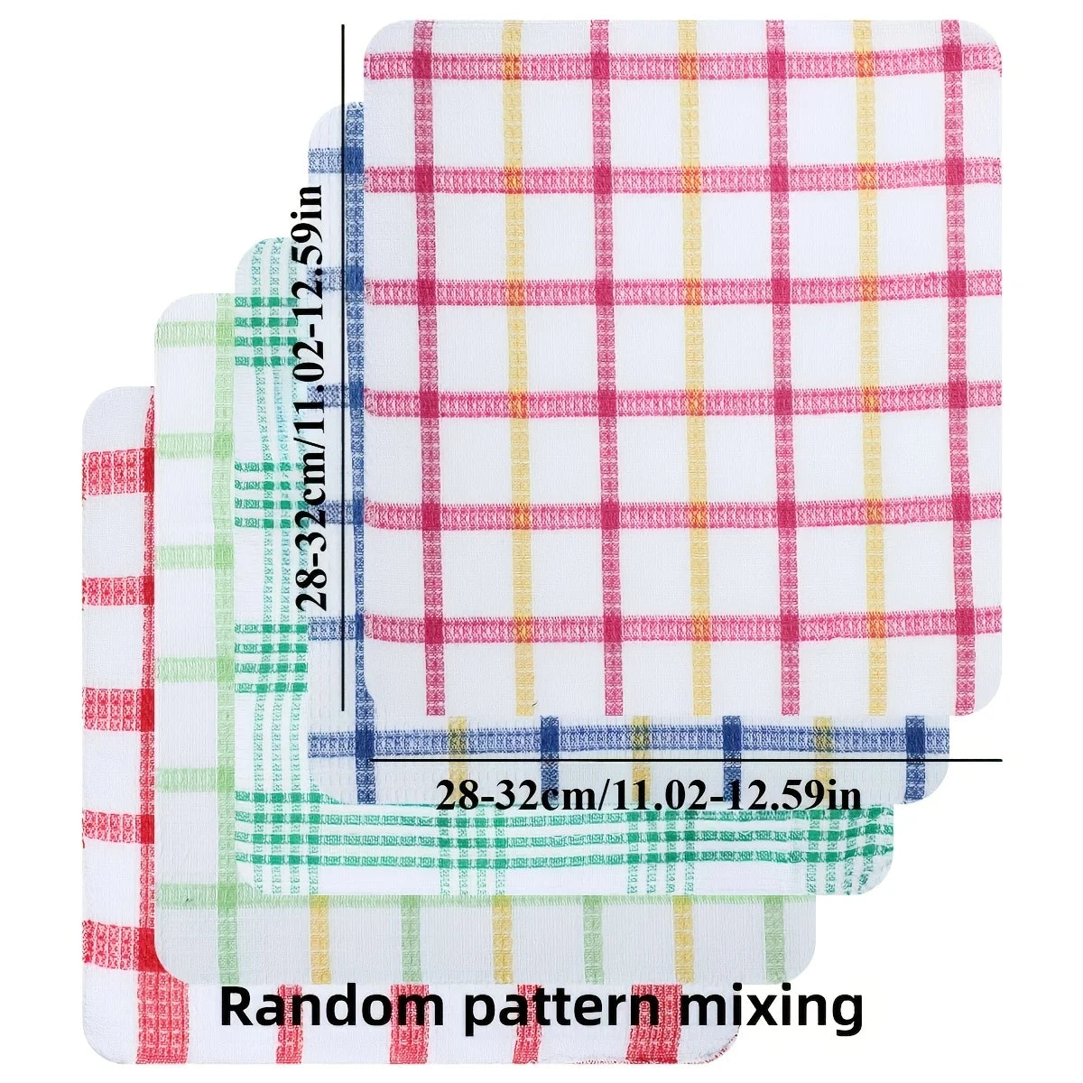 Plaid Microfiber Kitchen Towels Pack For Absorbent Dishcloths by S And B Enterprise