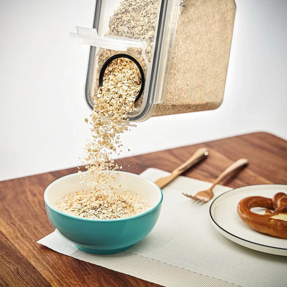 Clear Plastic Cereal Dispenser With Pour Spout Pantry Storage