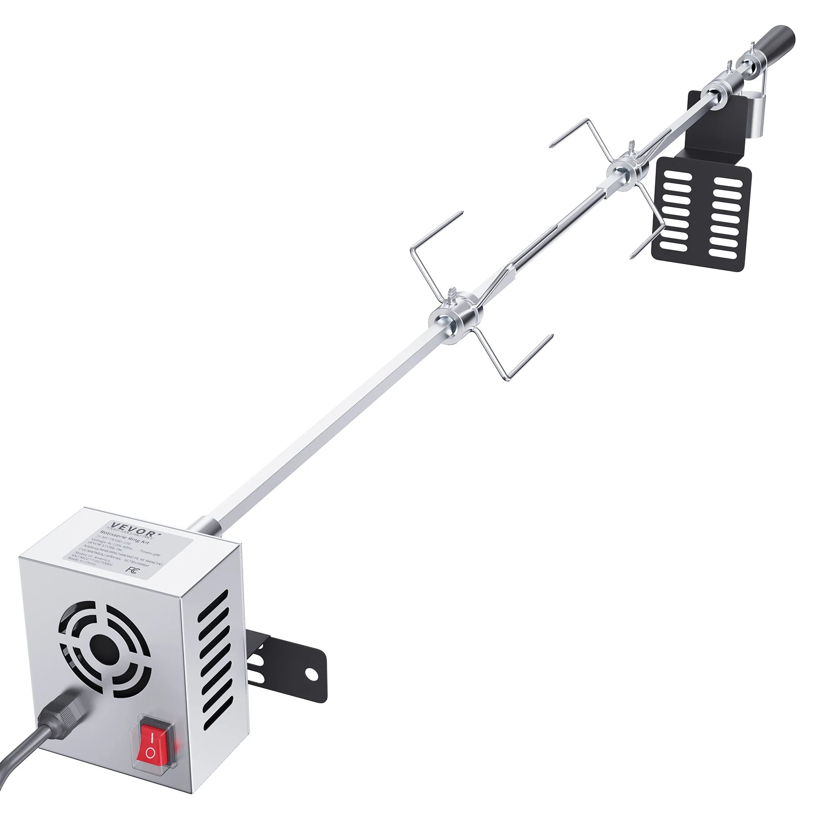 SucceBuy 39-56inch Universal Grill Rotisserie Kit for Grills Electric BBQ Grill w/Motor Stainless Steel Automatic Grilling Kit by S And B Enterprise