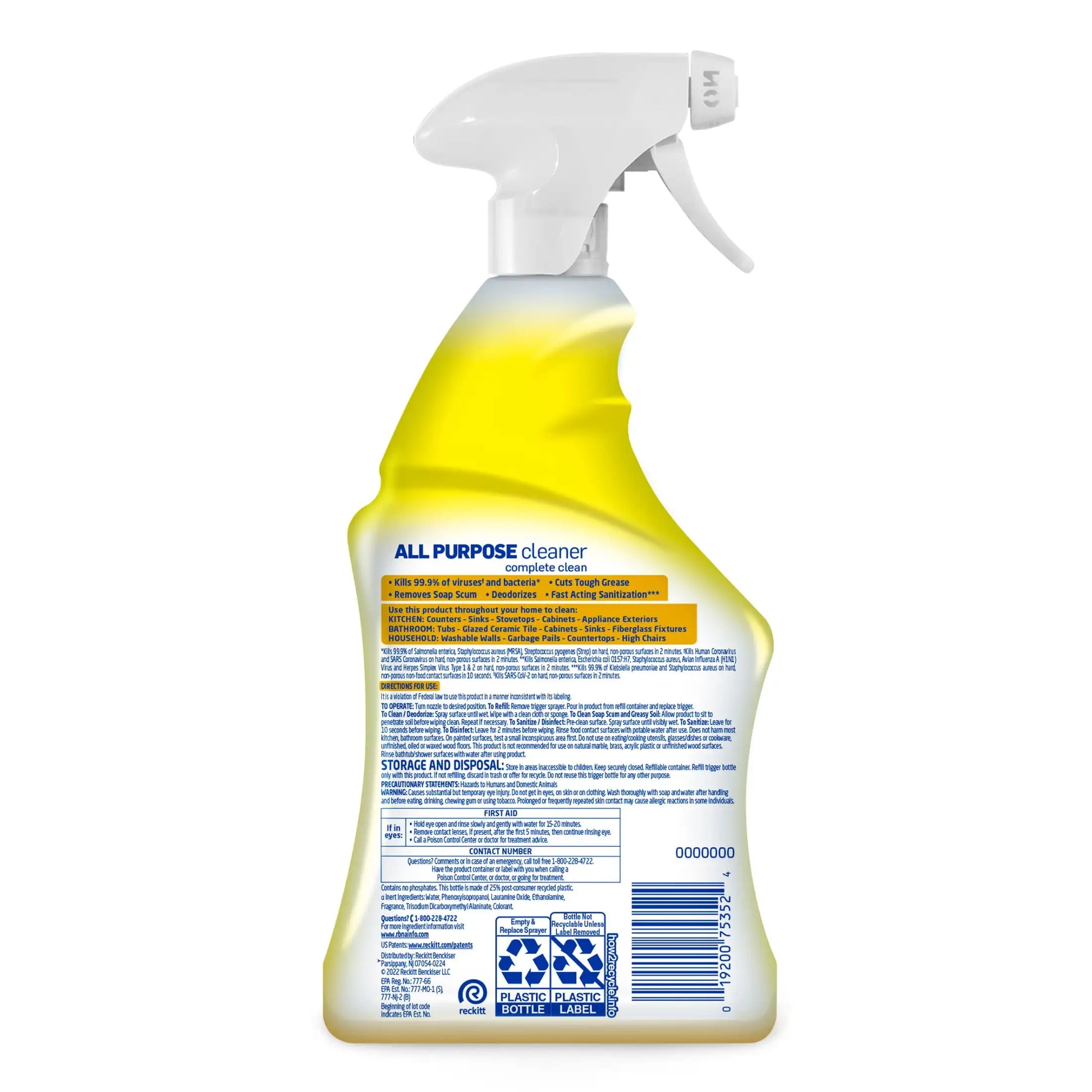 All Purpose Spray Cleaner Lemon Scent For Sanitizing And Disinfecting by S And B Enterprise