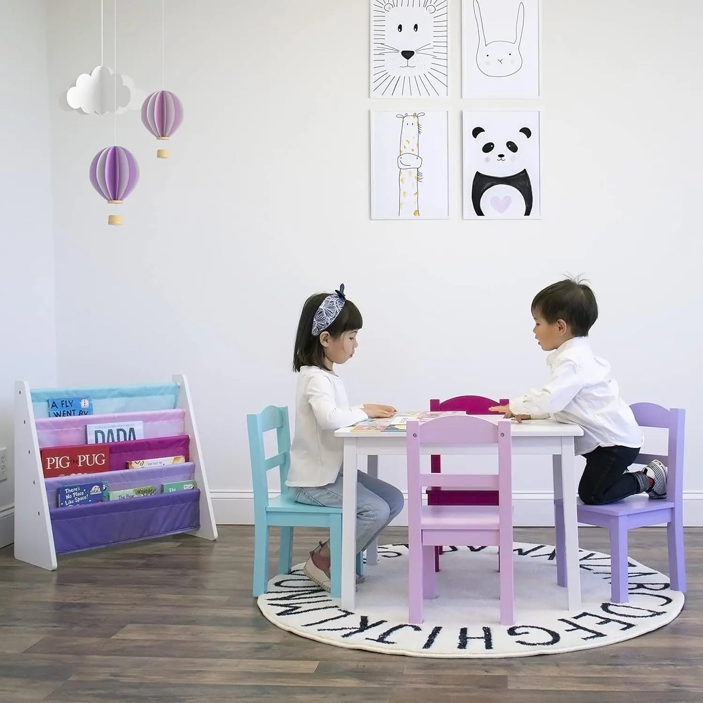 Kids Wooden Table And Chair Set For Toddlers Sturdy