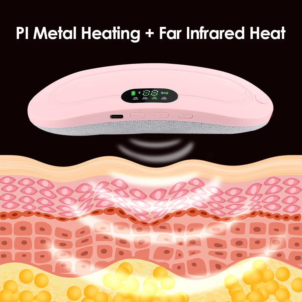 AGDOAD USB Menstrual Heating Pad With Abdominal Vibration Massager by S And B Enterprise
