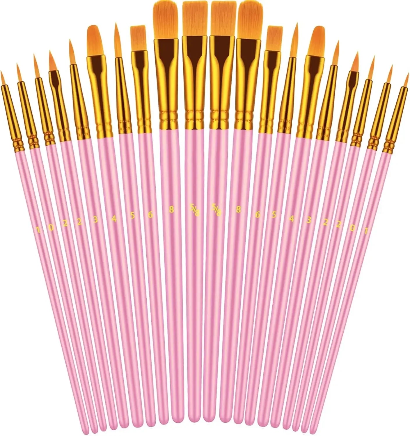 Oil Watercolor Acrylic Paint Brushes Set 2 Pack Professional Art