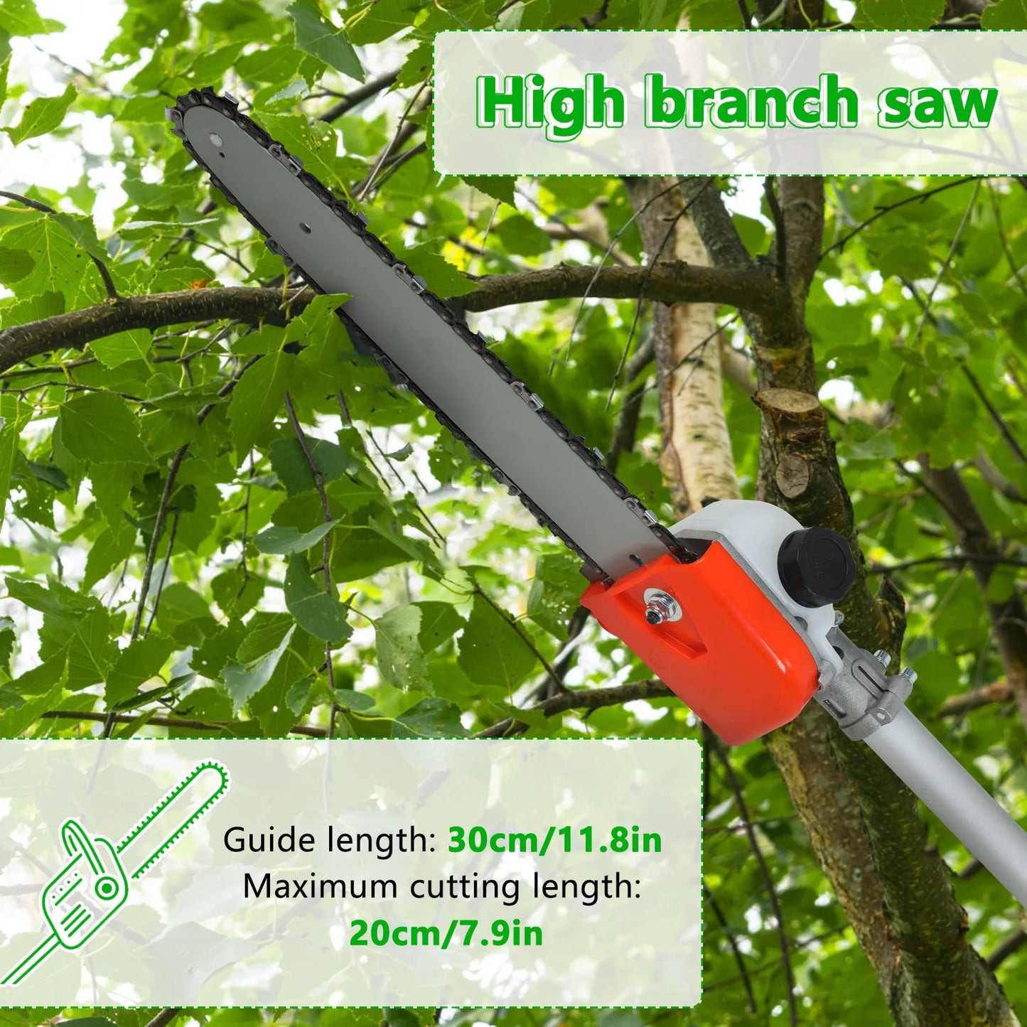 Gas Powered Eight In One Garden Tool With Trimmers