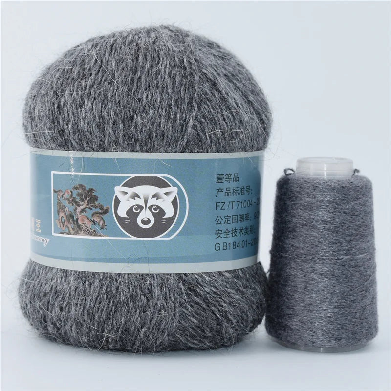 Mink Fur Yarn for Yarns for Knitting and Crochet 2-Ply Lace T Shirt Yarn for Hand Knitting Needlework 1 Skein 340 M 50+20g by S And B Enterprise