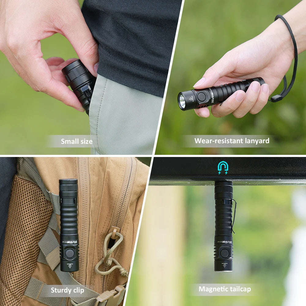 Wurkkos FC11C USB-C Rechargeable 18650 EDC Flashlight IP68 Magnetic Tail