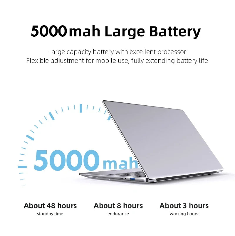 2026 Intel Core Atom A3950 Portable Laptop Computer 14.1 inch HD Gaming Laptop Windows 11 Pro SSD 512GB RAM 12GB RAM PC Notebook