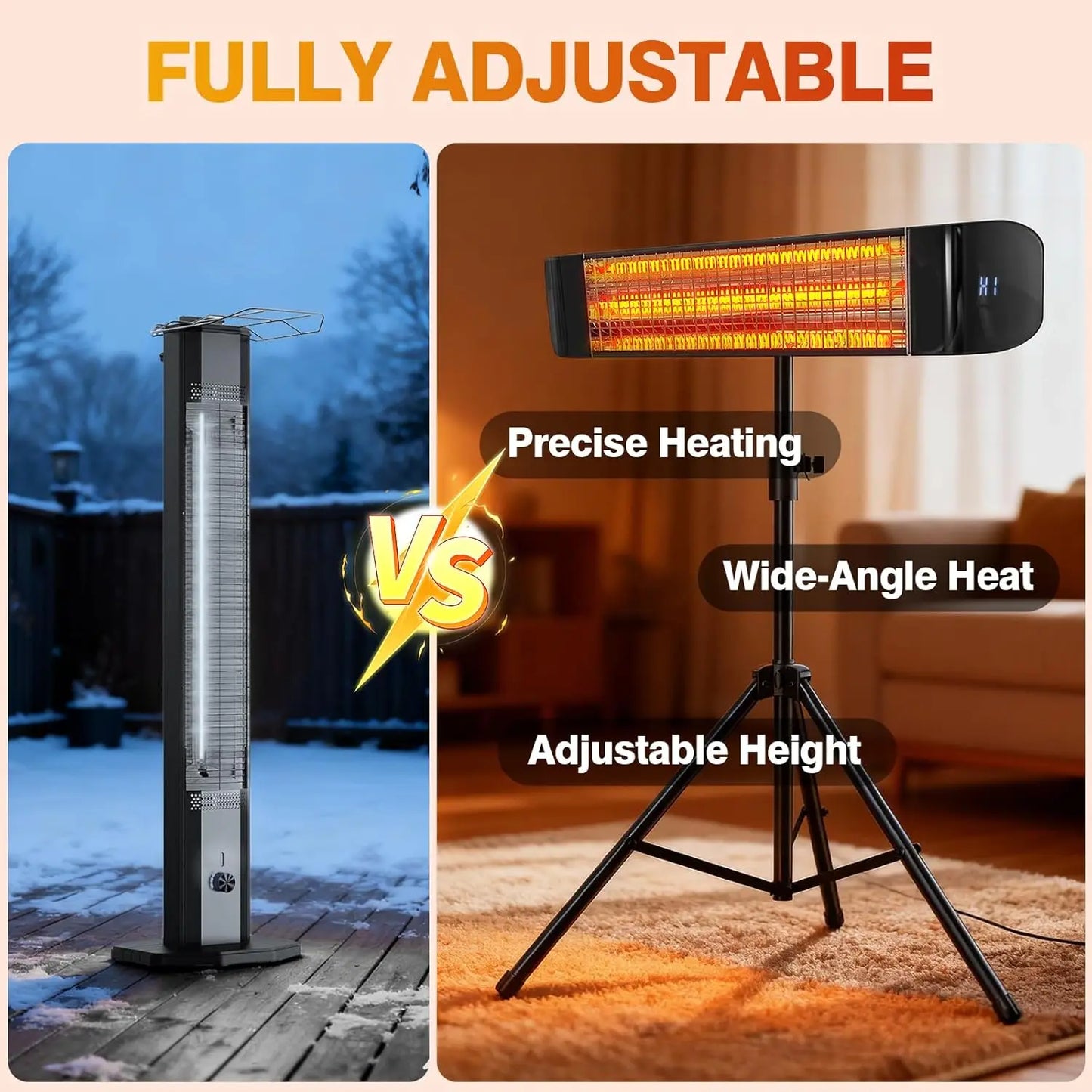 Electric Patio Heater 1500W Infrared Outdoor CSA Certified Mounts by S And B Enterprise