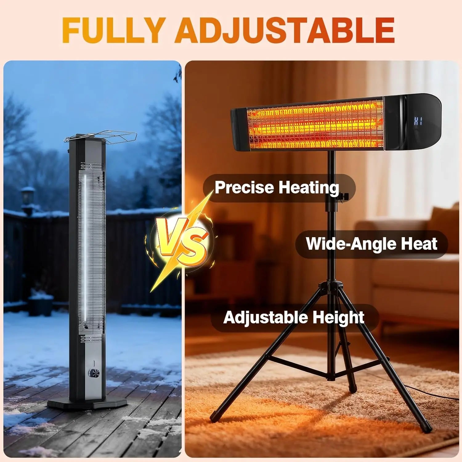 Electric Patio Heater 1500W Infrared Outdoor CSA Certified Mounts by S And B Enterprise