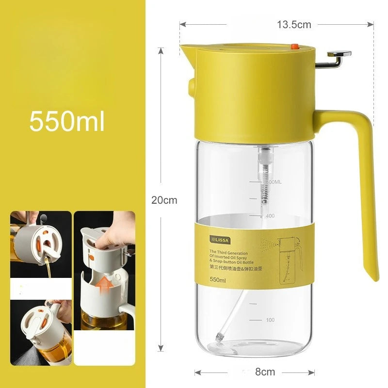 Dual-purpose Automatic Opening and Closing Oil Bottle Kitchen Accessories Leak-proof Kitchens Spray Supplies Tools Gadgets Bar