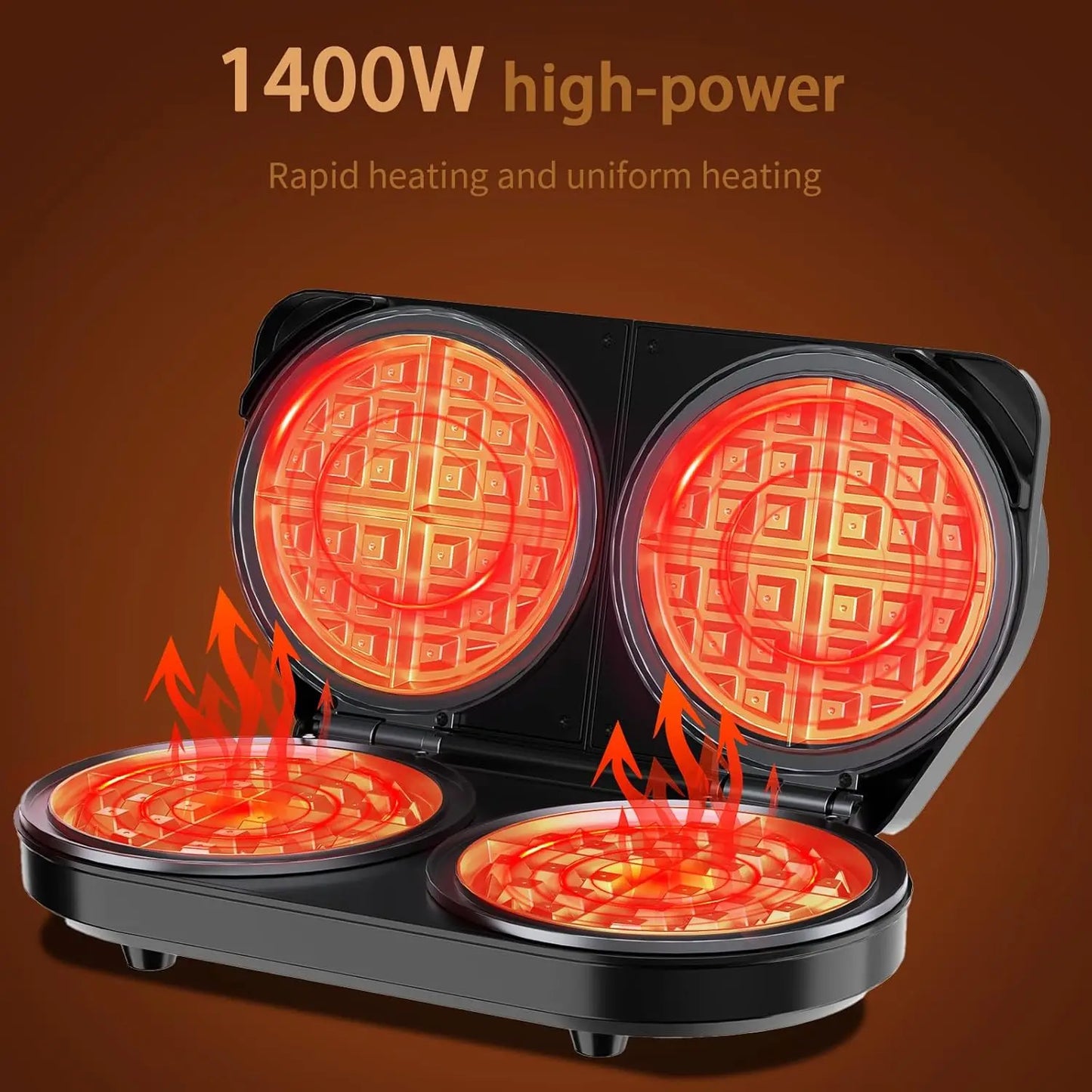 Belgian Waffle Maker 1400W For Breakfast And Snacks by S And B Enterprise