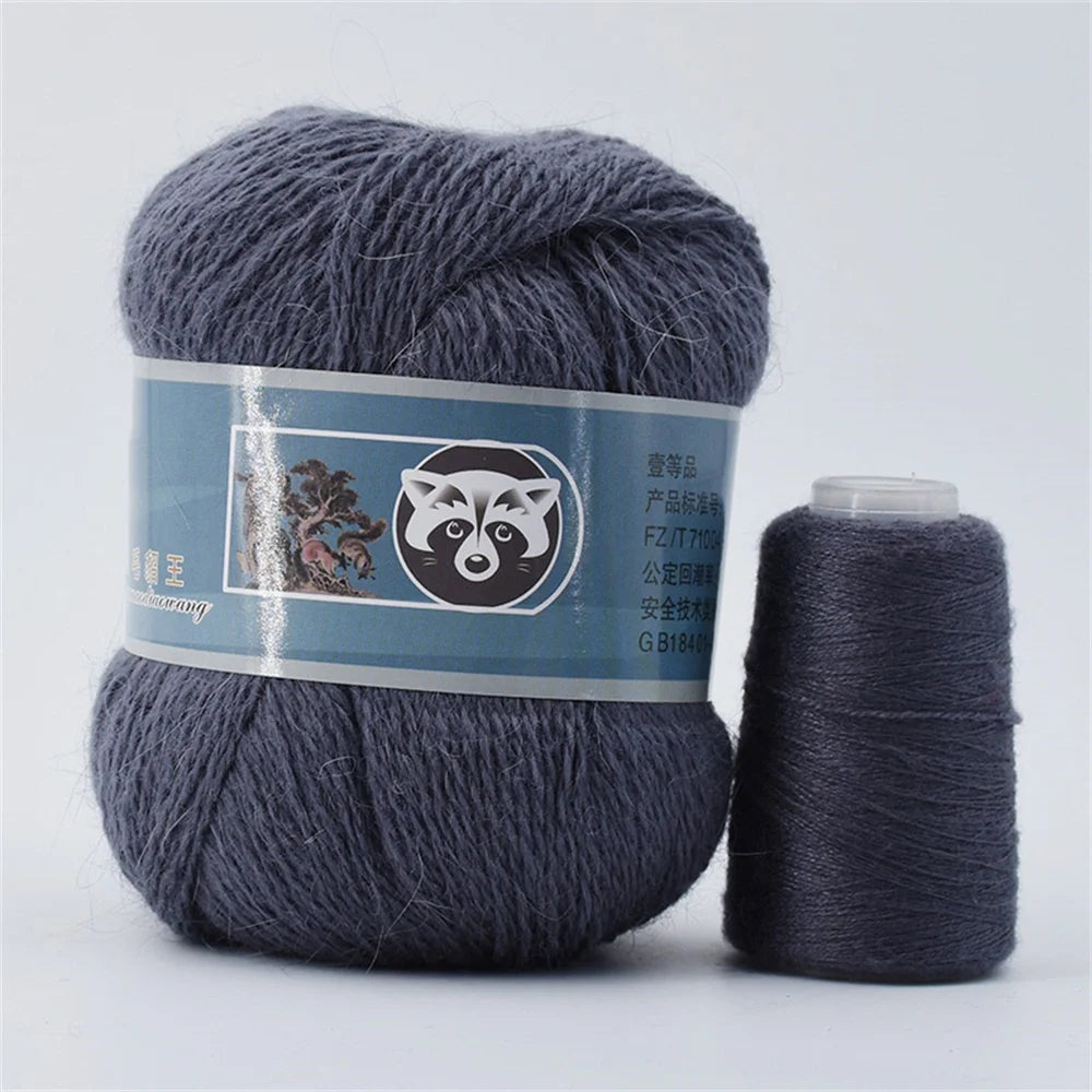 Mink Fur Yarn for Yarns for Knitting and Crochet 2-Ply Lace T Shirt Yarn for Hand Knitting Needlework 1 Skein 340 M 50+20g by S And B Enterprise