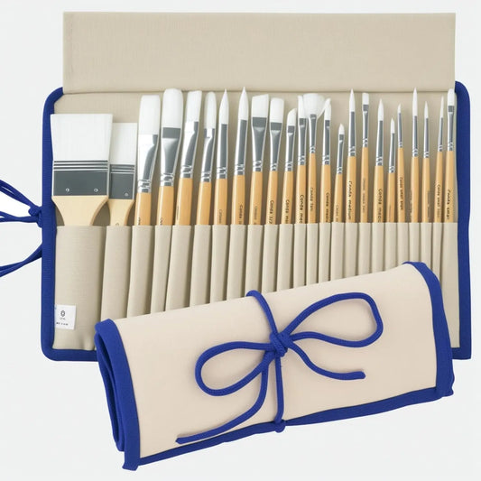 Professional Paint Brush Set 24 Piece For Oil Acrylic Watercolor by S And B Enterprise
