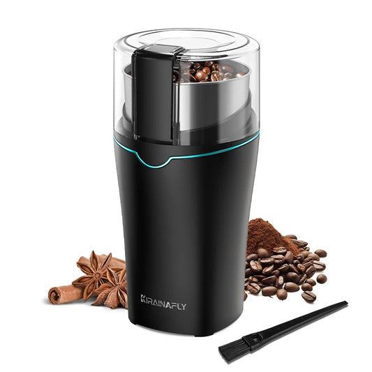 KIRAINAFLY 300W Electric Coffee Grinder With Removable Stainless Steel Cup