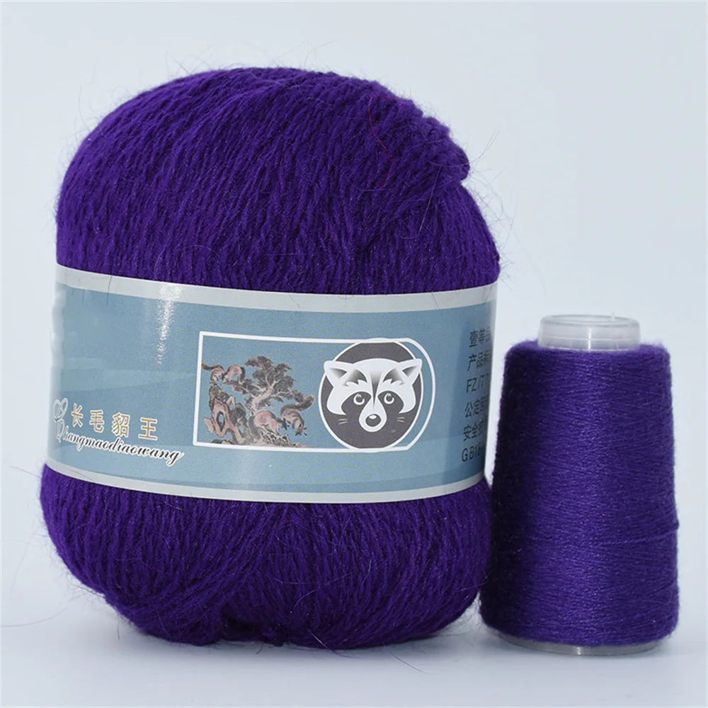 Mink Fur Yarn for Yarns for Knitting and Crochet 2-Ply Lace T Shirt Yarn for Hand Knitting Needlework 1 Skein 340 M 50+20g by S And B Enterprise