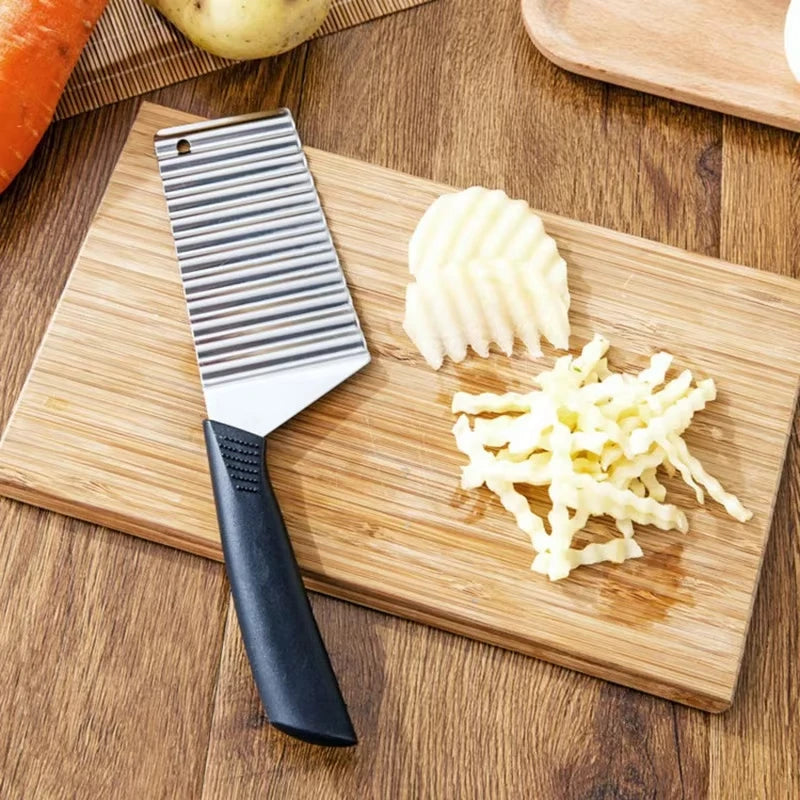 Stainless Steel Potato Chip Slicer And Wavy Crinkle Cutter French Fry Maker by S And B Enterprise