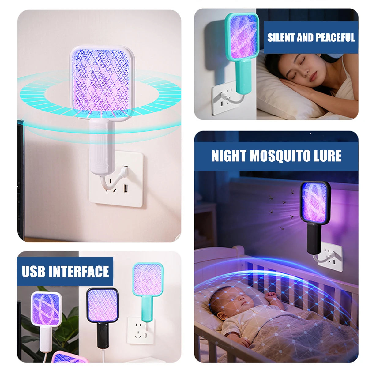 USB Mosquito Swatter Trap Zapper Lamp Portable Outdoor Safe by S And B Enterprise