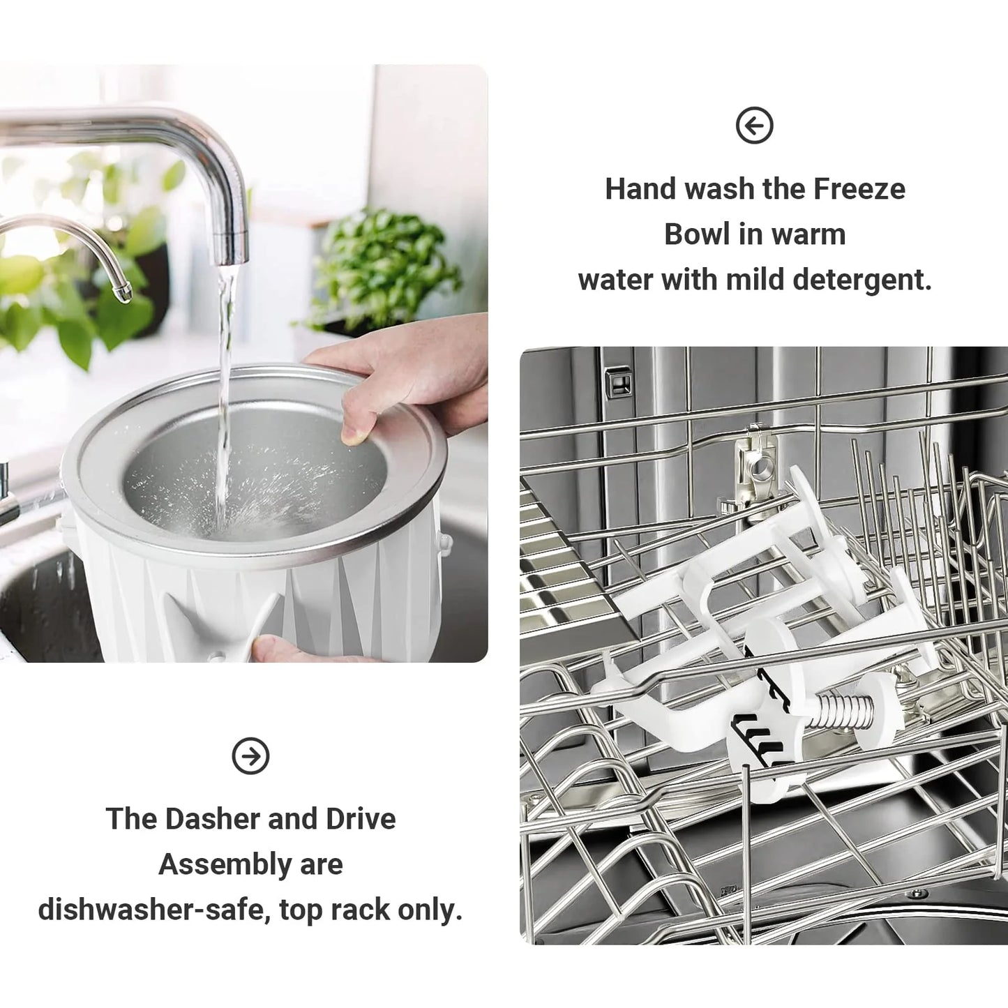 Ice Cream Maker Attachment for KitchenAid Stand Mixer 2 Qt Capacity Compatible with 4.5 Qt Frozen Yogurt Ice Cream Maker
