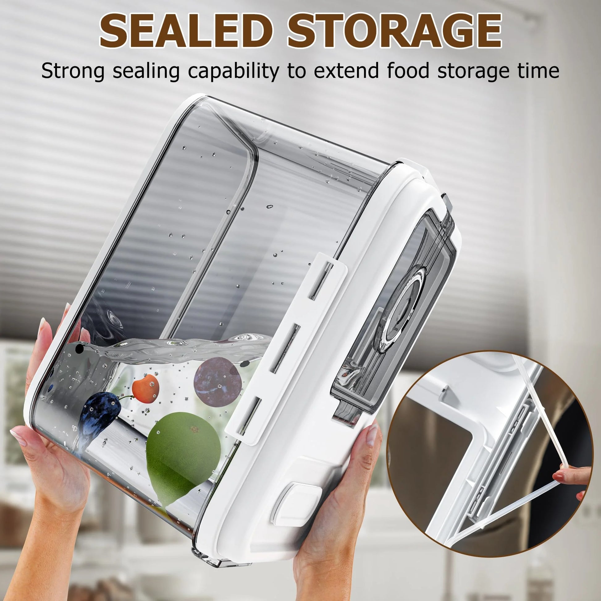 Bread Box For Kitchen Countertop, Airtight Bread Storage Container, Time Recording Bread Keeper with Lid,Bread Storage For Homemade Breads, Toast, And Cookies, White Bread Holder. by S And B Enterprise