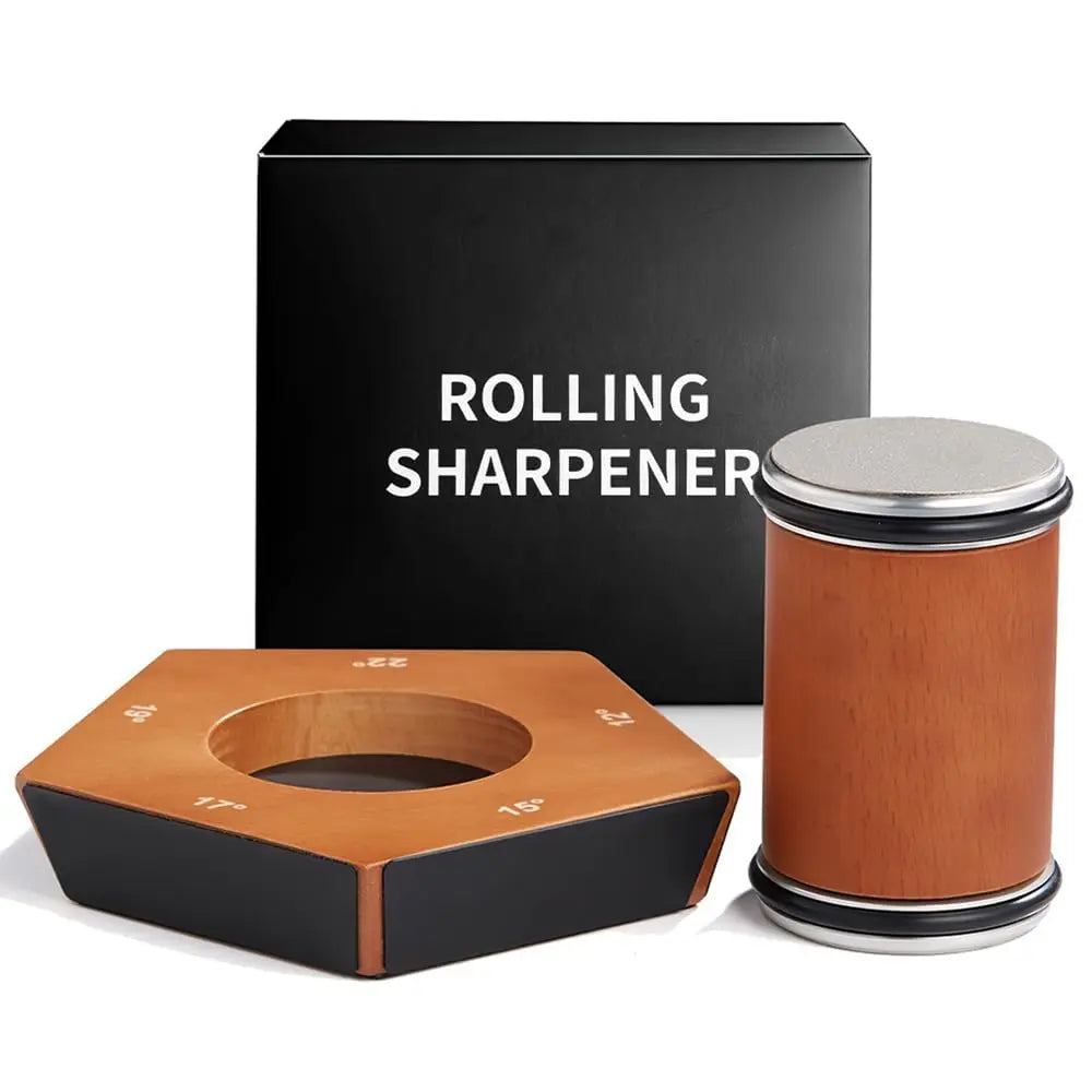 Roller Knife Sharpener Set With Magnetic Angle Guide Diamond Stones by S And B Enterprise