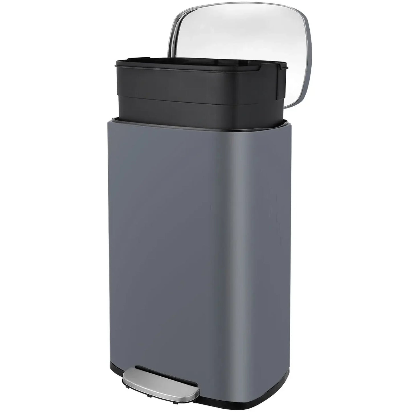 Stainless Steel Kitchen Step Trash Can With Foot Pedal by S And B Enterprise
