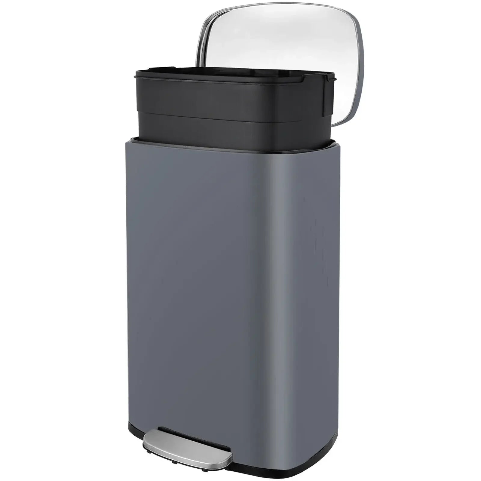 Stainless Steel Kitchen Step Trash Can With Foot Pedal by S And B Enterprise