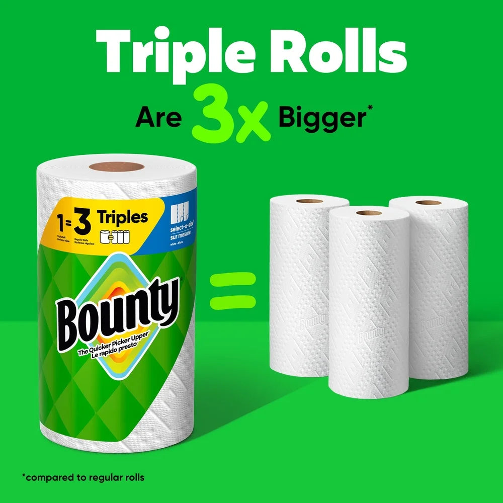 Select-A-Size Paper Towels 4 Triple Rolls 123 Sheets Extra Absorbent
