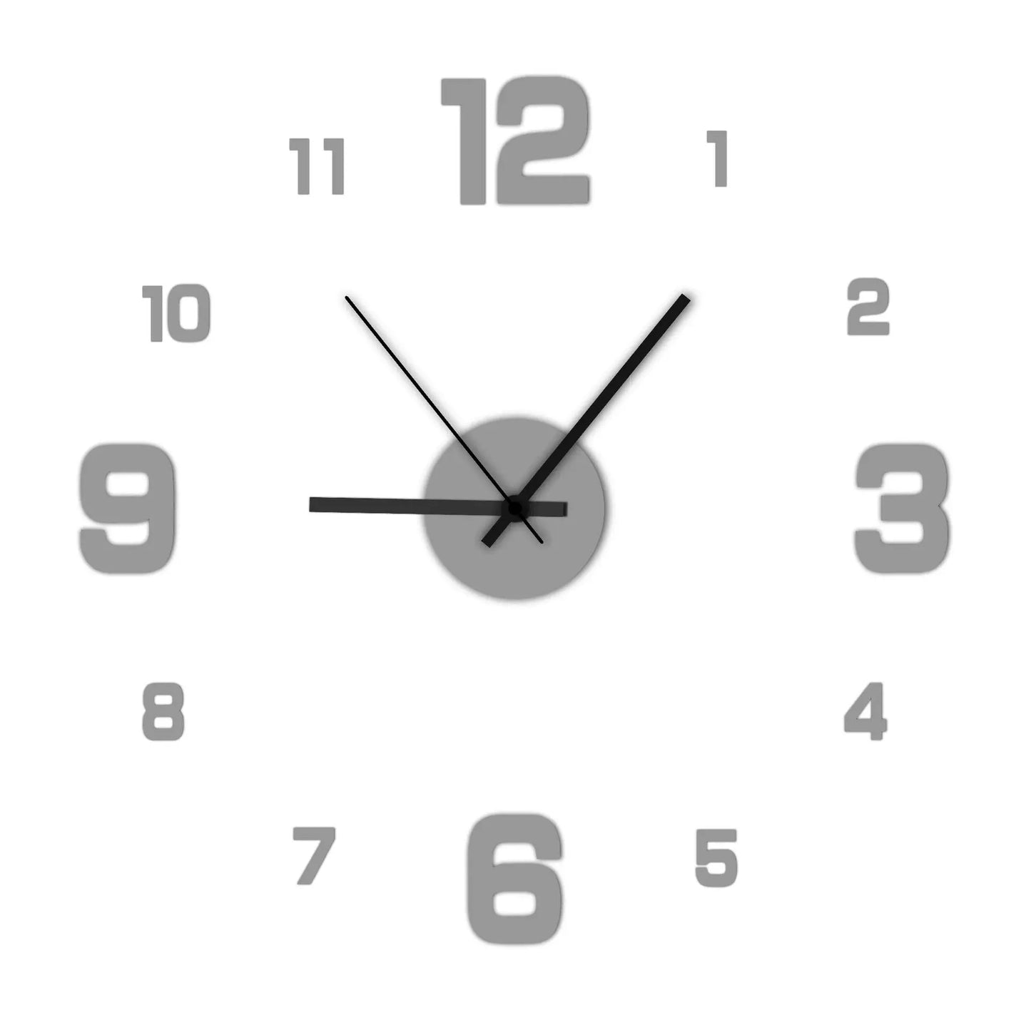 Creative Frameless DIY Wall Clock Wall Decal Home Silent Clock Living Room Office Wall Decoration by S And B Enterprise