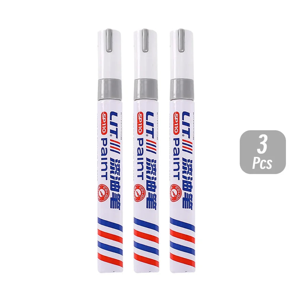 3mm 10p Colorful 8 Colors Permanent Paint Marker Waterproof White Markers tire tread rubber fabric Paint metal Paint Marker Pens by S And B Enterprise