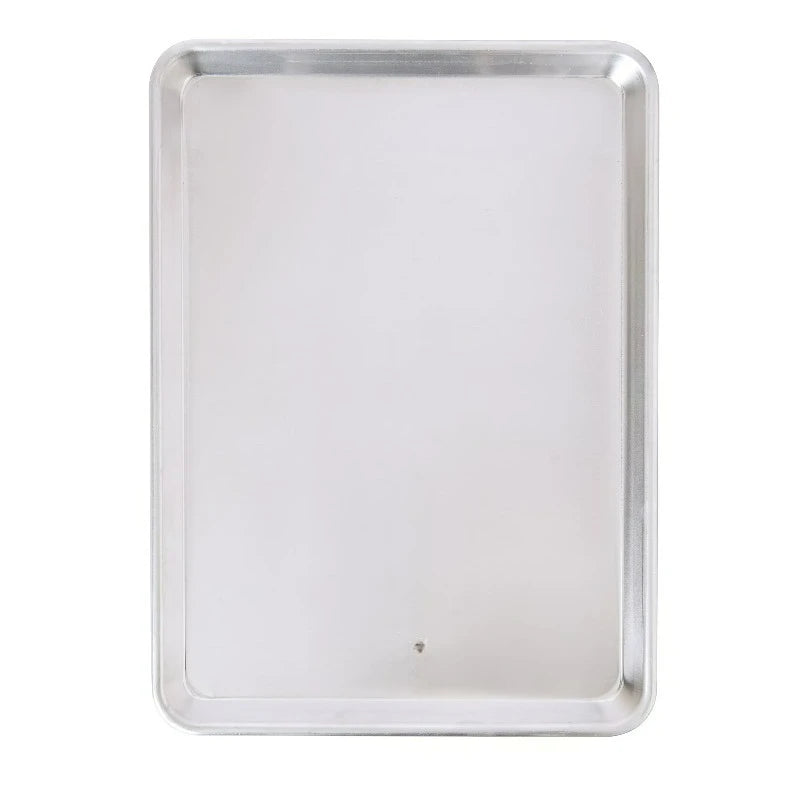 18x13 inch aluminum half sheet baking pan by S And B Enterprise, rectangular cookie sheet with raised rim