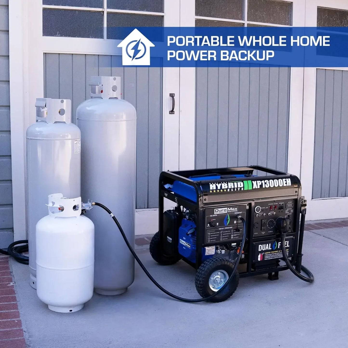XP13000EH Dual Fuel Portable Generator Gas and Propane Electric Start