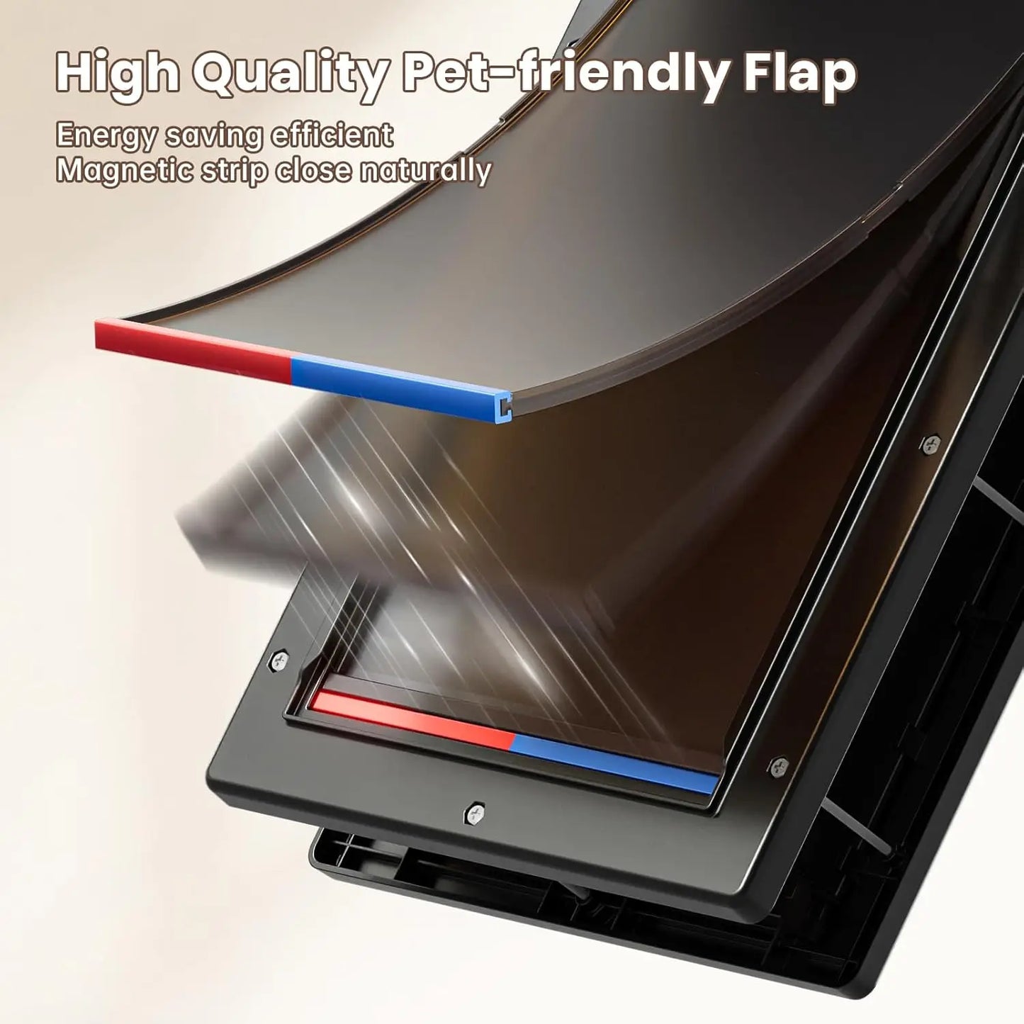 Pet Door With Double Magnetic Flaps For Easy Install