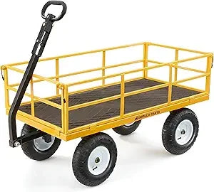 Heavy Duty Utility Cart All Terrain Garden Wheelbarrow Wagon